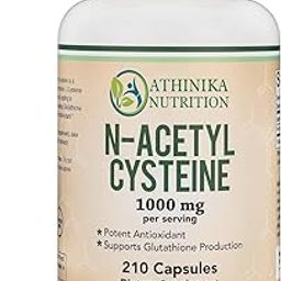 NAC Supplement N-Acetyl Cysteine (1,000mg Per Serving 500mg Per Cap, 210 Capsules) (Third Party Tested) with Odor Masking Technology to Boost Glutathione Levels-18