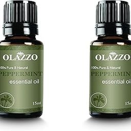 Olazzo Peppermint Essential Oil � Pure Therapeutic Grade for Hair, Skin Care, Steaming, Diffuser Aromatherapy � Soothing 15 ml (Pack of 2)-image-18