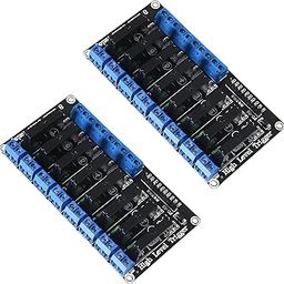Diitao 2PCS 5V 8 Channel Solid State Relay Module High Level Trigger 2A Mini Durable DIY Relay with Fuse for Industrial Controls (5V 8-Channel)…-44