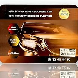ACE AUTOS | 'H7' Hi-Power Headlight LED 250W (Set of 2 Bulbs) 4300K - Warm White | Car LED Bulbs for Headlights | ONE YEAR GUARANTEE-3