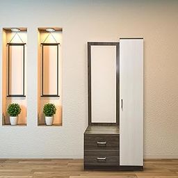 Paradise Dressing Table with Mirror | Engineered Wood | Dressing Table with 2 Drawers and 6 Shelves |-image-62