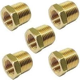 GK MART 3/4" inch BSP male outer thread x 1/2" inch BSP female inner thread brass reducing bush connector fittings - 5 Nos-image-9