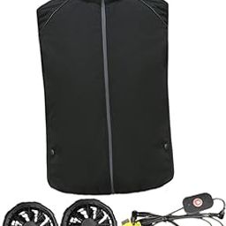 CALANDIS Fan Cooling Vest Wearable Air Conditioned Clothes for Running Hiking Camping 2XL Black | Clothing, Shoes & Accessories | Mens Clothing | Coats & Jackets-image-23