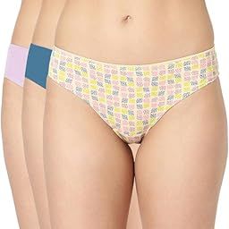 Women's Low Waist with Concealed Elastic Stretch Cotton Bikini Panties_Mulberry Assorted Pack of 3-picture-36