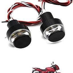 Kozdiko Motorcycle LED Indicator Dual Color Blinker Stylish Turn Signal Handle Bar Light for Bajaj Pulsar 150-0