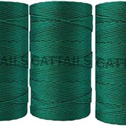 Cattails Nylon Rope 120 Meters UV Coated 3MM Thickness for Shade Net Stitching Creeper Net Making and Gardening Purpose (Set of 3)-image-23