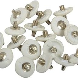 LAURIS Fibre and Metal Replaceable Spare Spikes Nails for Cricket Shoes ( White , 8 mm above ground level , Pack of 20 Pieces )-image-45