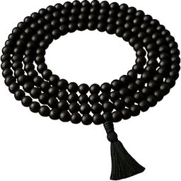 RDK SON'S Eye Catching Handmade Black Processed Sandalwood Japa Mala| Black Wood Prayer Mala | 108 Prayer Beads |Fragrant Sandalwood Tassel Wooden Mala |Yoga (Kali Mala)-image-10
