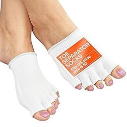 Toe Separator Socks, Gel Toe Separators 1 Pair Gel Lined Compression Toe Separating Socks-image-48