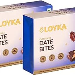 LOYKA Date Bites Pack Of 2 No Added Sugar Healthy Dry Fruits Sweets Gift Pack - Sugar Free Date Bites With Ghee & Cashew Khajur Dry Fruit Hamper - Guilt Free Snack - 7Pcs,98 Gram-image-98