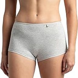SS04 Women's High Coverage Super Combed Cotton Elastane Stretch Mid Waist Boy Shorts with Concealed Waistband and StayFresh Treatment_Steel Grey Melange_S-picture-27