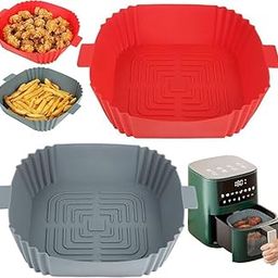 Air Fryer Tray 2 Pack – Durable Nonstick Mesh Crisper Trays for Air Fryer Ovens, Dishwasher Safe & Easy to Clean-image-76