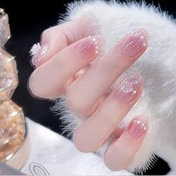 Havilah Nail Sticker Patch 24pcs/box Handmade Nail Glitter Nail Jelly Glue Finished Patch Wear Tool Bag Model 38-image-82
