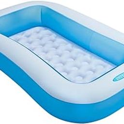 Intex Soft Inflatable Rectangular Swimming Pool-(Multi Color)-1