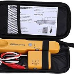 Wire Tracer, Network Electrical Cable Tester Tone Generator and Probe Kit, RJ11 Circuit Tracer Wire Toner Circuit Breaker Finder Line Detector, Networking Fixing Tools Kit-image-7