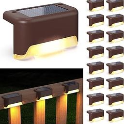 Solar Deck Lights Outdoor – 4-Pack Waterproof LED Step Lights for Stairs, Fence, Garden, Patio – Auto On/Off, Brown Finish, Solar-Powered Outdoor Lighting (Pack of 1)-image-78