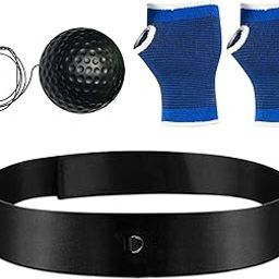 ATORSE™ Boxing Reflex Ball Headband Improve Hand Eye Coordination Agility Adjustable Black-image-41
