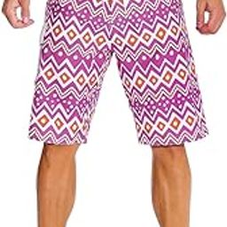 Men's Bathing Board Trunks Beach Shorts Holiday Hawaiian Colorful Striped-image-77
