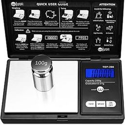 Weigh Gram Digital Pocket Scale, 100g by 0.01g, Food and Jewelry Scale, Black Kitchen Scale (TOP-100)-picture-29