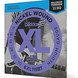 D'Addario EXL115BT Nickel Wound 11-50 Medium Electric Guitar Strings (Nickel)-31