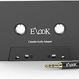 Elook Car Cassette Aux Adapter, 3.5mm Universal Audio Cable Tape Adapter for Car, Phone, MP3 ect. Black-21