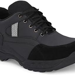 Ozarro Black Genuine Leather Steel Toe Safety Shoe M4424,08-40