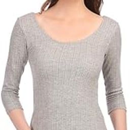 Premium Ladies 3/4TH Sleeves Thermal Inner (M.Grey, 90cm)-image-37