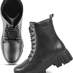 Froh Feet Women Stylish Casual Ankle Boots with Platform and Lace-Up Design-picture-2