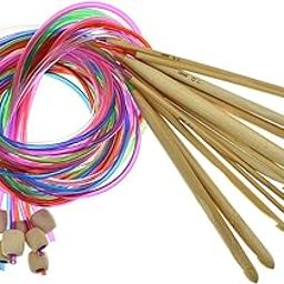 REDYY Tunisian Crochet Hook with Cable Wood Circular Knitting Needle Afghan-image-9
