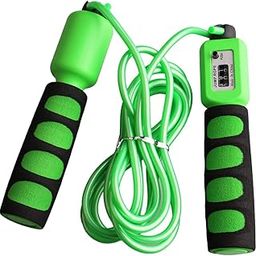 UJEAVETTE® 3M Pvc Jump Skipping Rope With Counter And Anti-Slip Foam Handle Green-picture-14