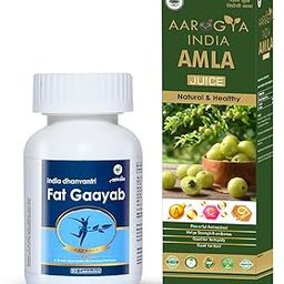 Aarogya India Combo Day & Night Fat Daily Burner for Weight Loss for Women and Men | Amla Juice 500ml | With Garcinia Cambogia, great for Fat Weight Loss Supplement 30 Capsules for Women and Men-image-49