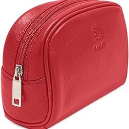 Multipurpose Sasha Red Portable Toiletry Kit - Genuine Leather Pouch for Women Makeup - Cosmetic Kit Organizer for Travelling-image-21