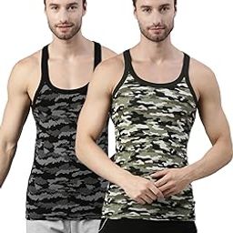 Dixcy Scott Maxmius Mens Solid 100% Cotton Sleeves Round Neck Cotton Regular Fit Vest - Impel Vest(Olive - Black - Pack of 2), Medium-image-71