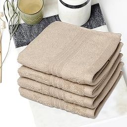 Spaces 100% Cotton Face Towel Light Weight Smart Color High Absorbency 450 GSM Light Brown-15