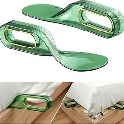 JIALTO 2 Pcs Bedsheet Tucker Tool – Mattress Helper for Tight Sheet Tucking, Easy Bed Making, Ergonomic Design, Durable Plastic Sheet Tucker Clip, Fits Under Mattress Corners (Green)-image-66