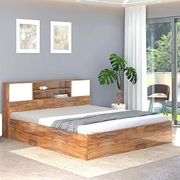 Callas Neville Engineered Wood King Size Bed with Storage (Bengali Sheesham, King Size with Storage)-13