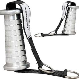 YOKEFIT Cone Shaped Solid Aluminium Ergonomic bio-Mechanics Speciality d Handles Cable Attachment for Fitness Exercise Back Shoulders arms Workout with knurling- 1 Pair-image-74