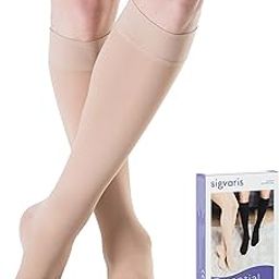 SIGVARIS Medical Compression Stockings - Cotton - Class 2 - Below Knee length - For Men and Women (XS Plus - Normal)-35