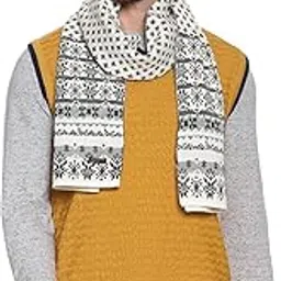 513 Men's Acrylic Woolen Casual Winter Wear Striped Knitted Warm Mufflers Black,MEN417_P-picture-6