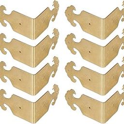 8 Pcs Vintage Pure Brass Corner Protectors Brace Classical Furniture Cabinet Chairs Tables Copper Accessories Gold Tone-image-49