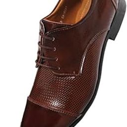 Formal Derby Shoes for Men| Urban Duke Collection – Premium Lace-Up Dress Shoes for Office, Wedding, Parties – Black & Brown | Elegant, All-Day Comfort-image-55