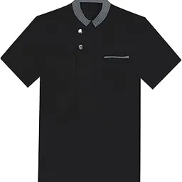 loom tree Chef Coat Jacket Snap Button Overalls for Kitchen Culinary School Restaurant black 4XL | 1 Chef Jacket-picture-40