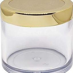 Acrylic 100 Grams Royal Gold Cap Glass Transparent Cosmetics Shan Jar Container for Creams,Lip Balm, Body Butter, Essential oil, Costemic, Makeup Use (Pack of 3)-image-30