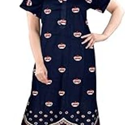 Women's Pure Cotton Nightwear Casual Nighty (MAXIDRESS-KF2228 Free) Multicolour-picture-46