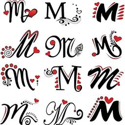 ORDERSHOCK M Name Letter Tattoo Temporary Tattoo Stickers For Male And Female Fake Tattoo Sticker Tattoo body Art-image-71