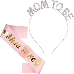 Party Propz Baby Shower Decoration Items -2Pcs Mom To Be Sash and Head Band | Mom To Be Crown | Maternity Photoshoot Props | Baby Shower Gifts | Baby Shower Props | Mom To Be Gifts | Mom To Be Props-image-59