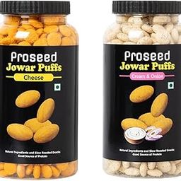 Proseed Jowar Puffs Cheese & Cream n Onion, 150g x 2 Healthy No Trans-Fat | (150 Grams X Pack of 2)-image-65