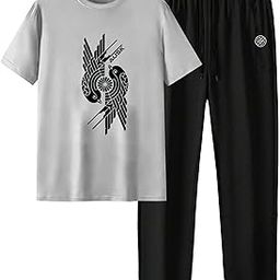 Men Coords set for summer wear with Oversized T-shirt and Trouser set for mens-image-58