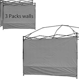 Rinling Canopy Sunwall, Instant Pop Up Canopy Sidewall Waterproof Canopy Shade Wall for 10x10ft Canopy Tent Gazebos 3 Pack Sidewall Only(Gray)-image-48