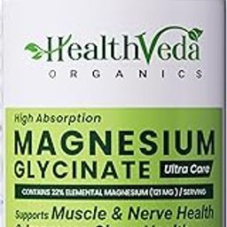 HEALTH VEDA ORGANICS PRIVATE LIMITED High Absorption Magnesium Glycinate, 550mg | 60 Veg Capsules | Supports Nerve & Muscle Health | Improves Sleep Quality | For Both Men & Women-17